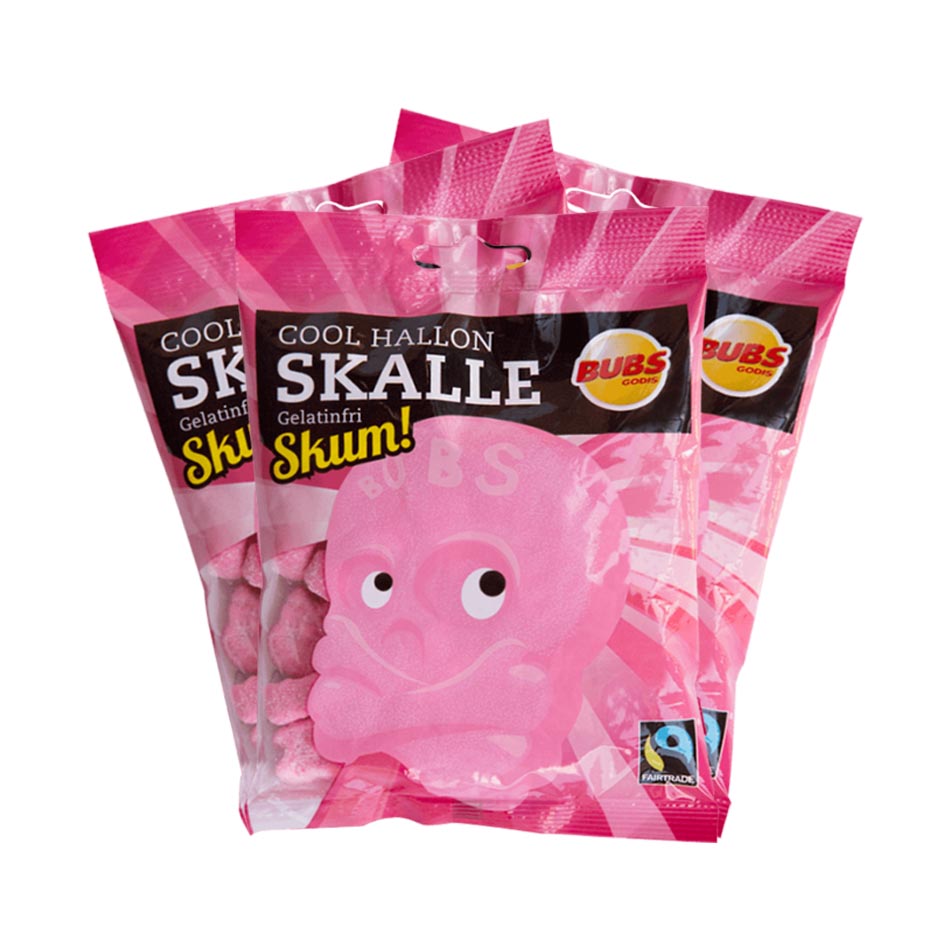 Läs mer om Bubs Cool Hallonskalle Skum 90g x 3st