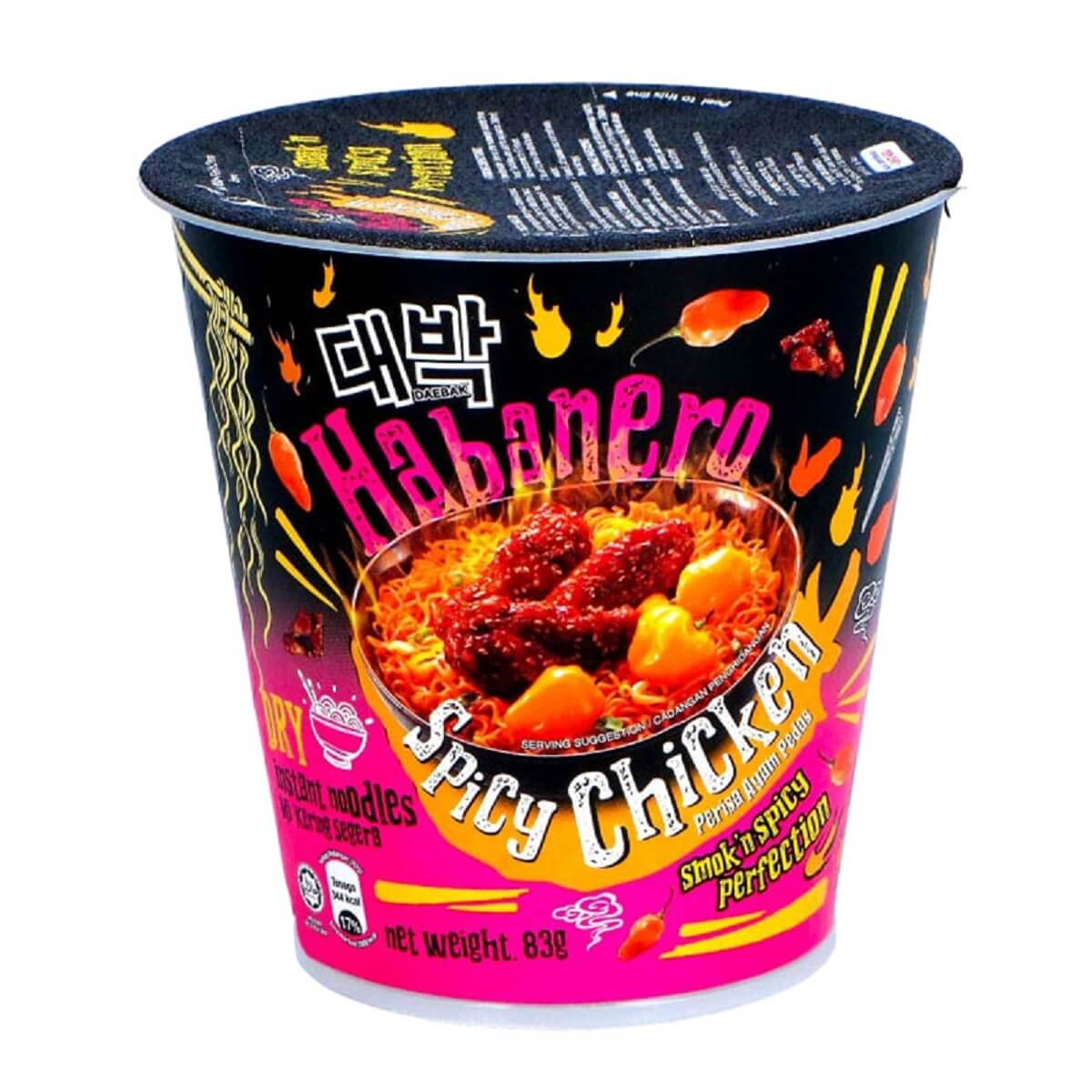 Daebak Noodle Bowl Habanero Spicy Chicken 79g