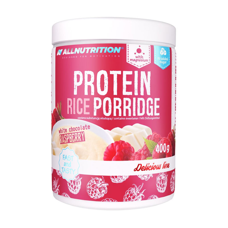 Läs mer om Allnutrition Protein Rice Porridge White Choc Raspberry 400g