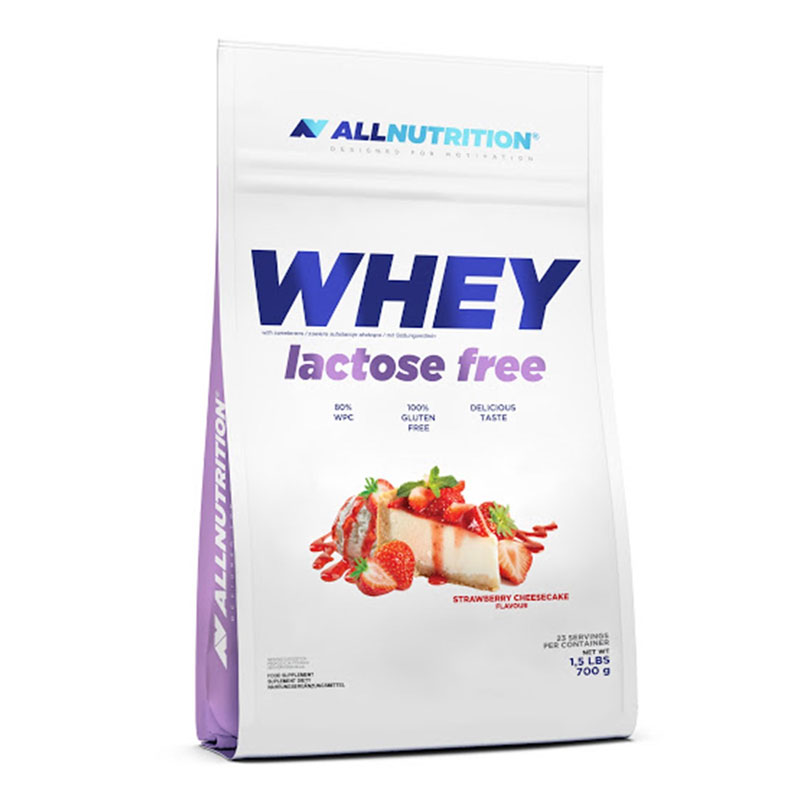 Läs mer om Allnutrition Laktosfritt Whey - Strawberry Cheesecake 700g