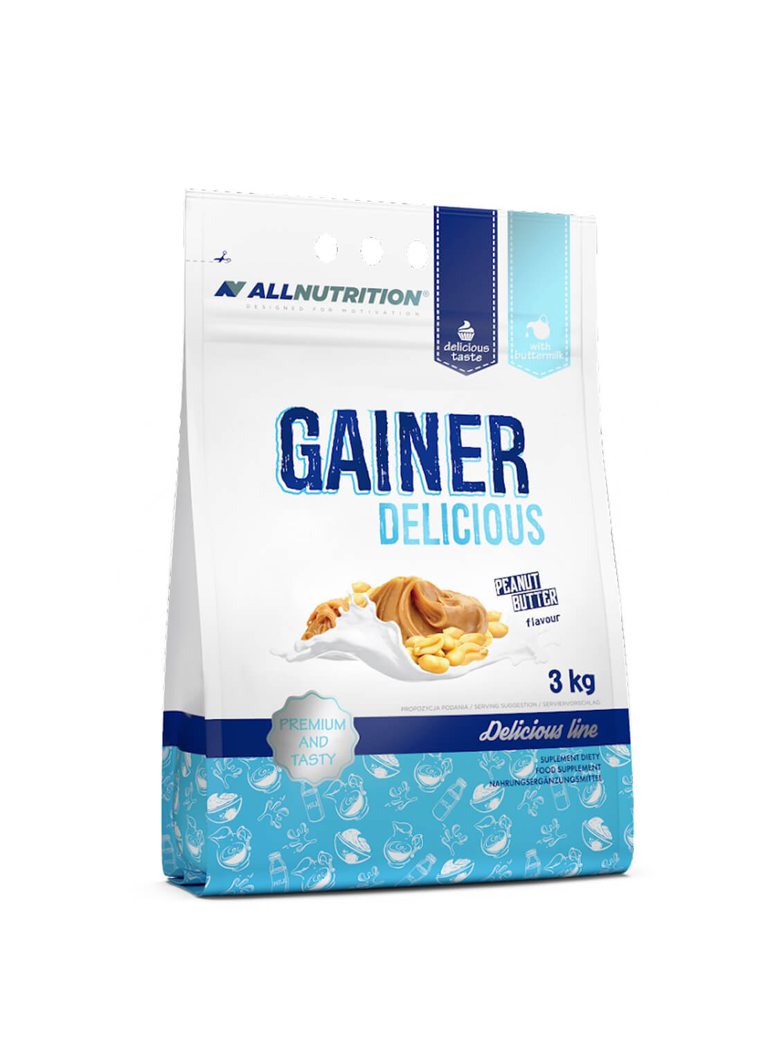 Läs mer om Allnutrition Gainer Delicious - Peanut Butter 3kg