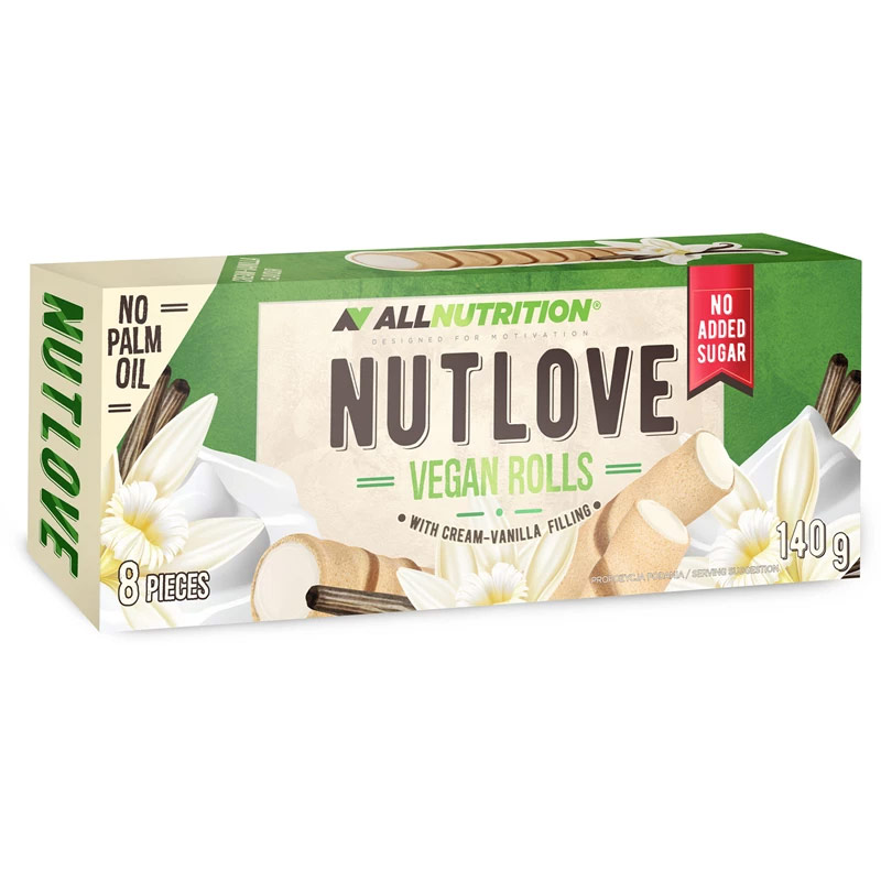 Läs mer om Allnutrition Nutlove Vegan Rolls Vanilla Cream 140g