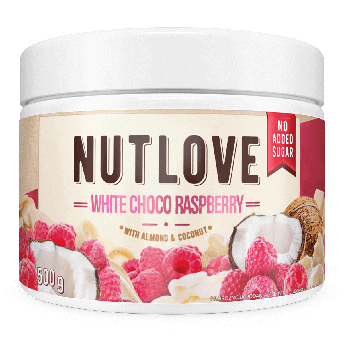 Läs mer om Allnutrition Nutlove White Choco Raspberry 500g