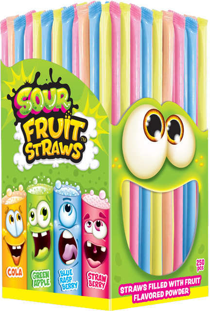 Läs mer om Johny Bee Sour Fruit Straws 250st