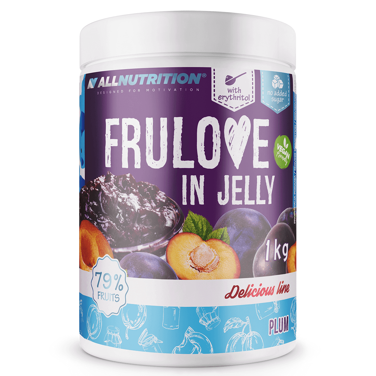 Läs mer om Allnutrition Frulove in Jelly - Plum 1kg
