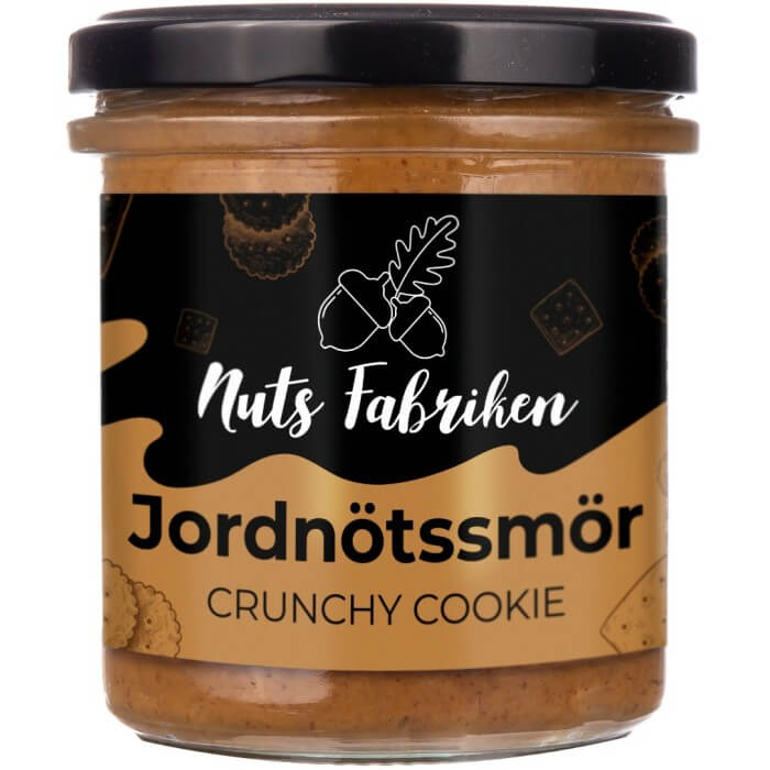 Läs mer om Nuts Fabriken Jordnötssmör Crunchy Cookie 300g