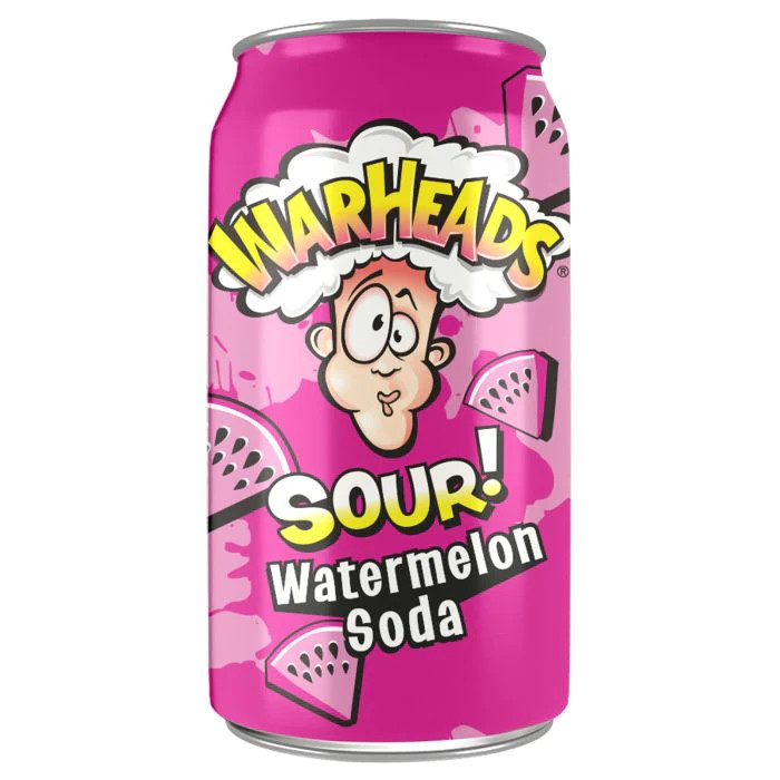 Läs mer om Warheads Sour Soda - Watermelon 355ml
