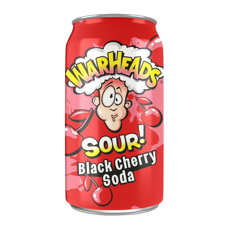 Läs mer om Warheads Sour Soda - Black Cherry 355ml