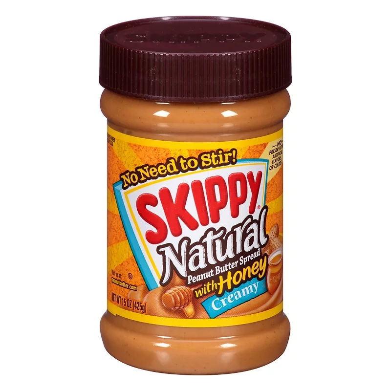 Skippy Natural Creamy Peanut Butter with Honey 425g