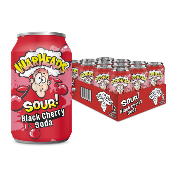 Warheads Sour Soda - Black Cherry 355ml x 12st