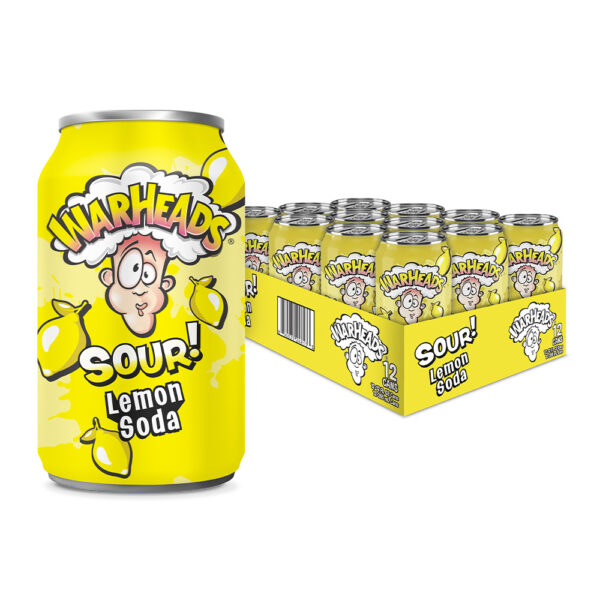 Läs mer om Warheads Sour Soda - Lemon 355ml x 12st