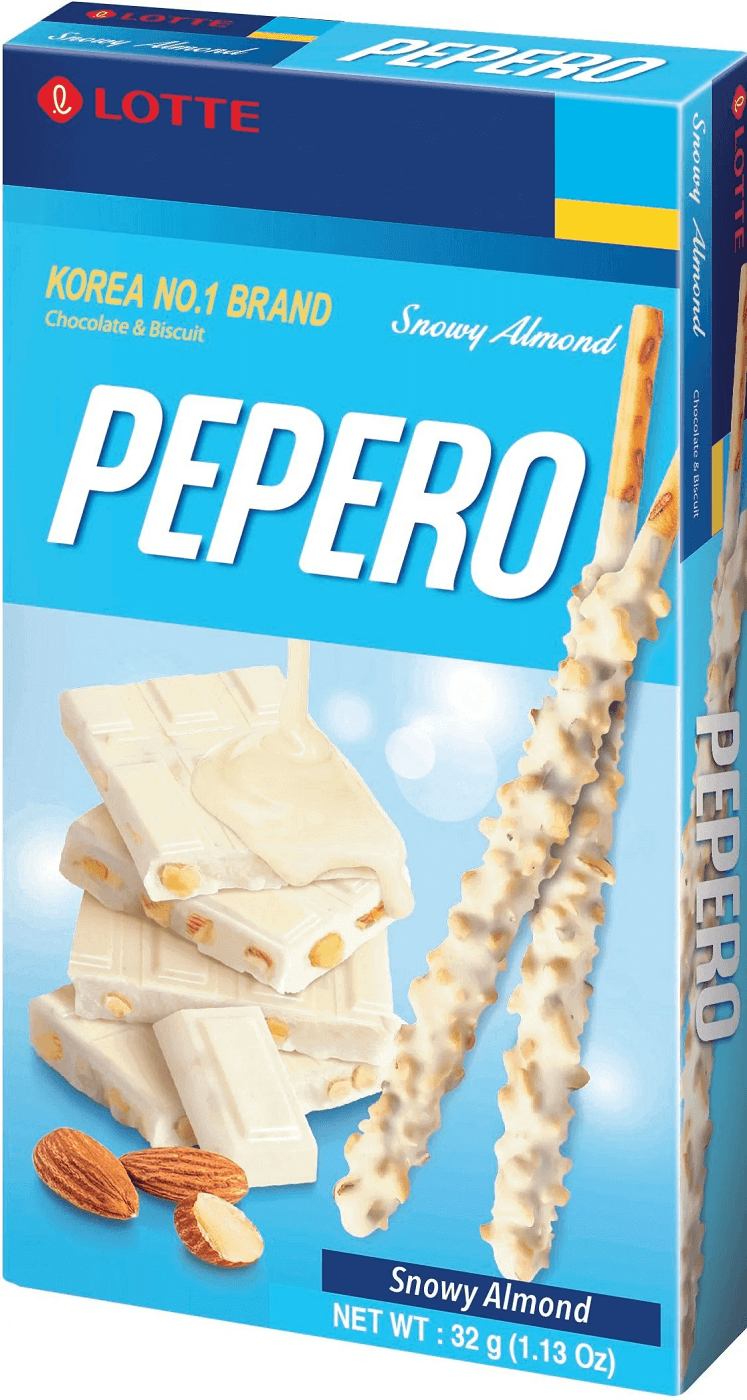 Läs mer om Pepero Biscuit Stick Snowy Almond 32g