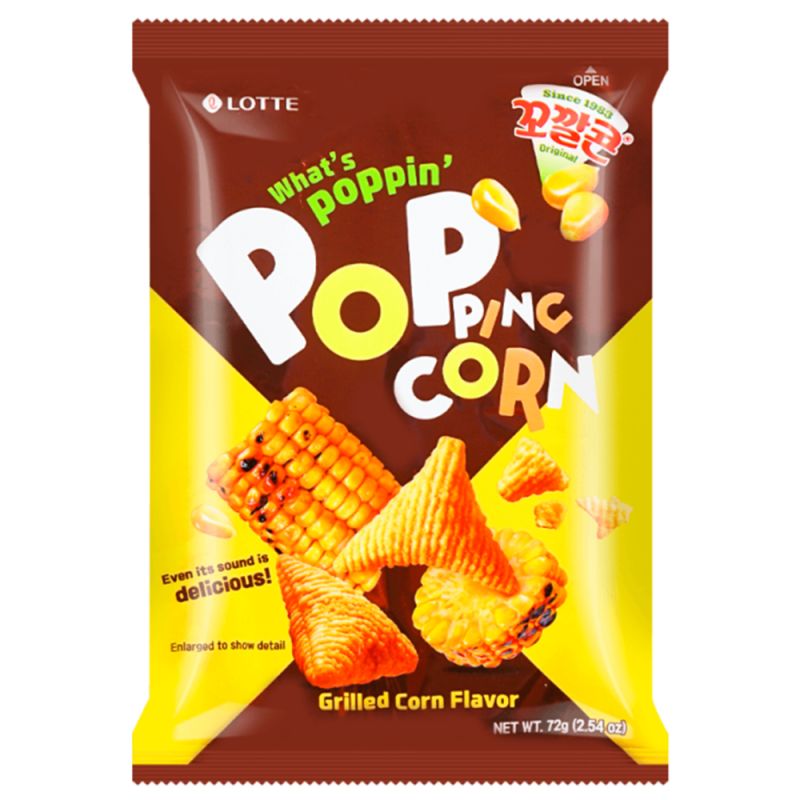 Lotte Popping Corn Chips Grilled 72g