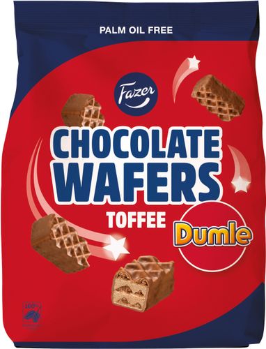 Läs mer om Fazer Chocolate Wafers Dumle 175g