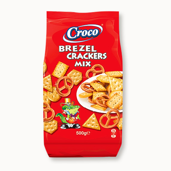 Läs mer om Croco Crackers & Brezel Mix 250g