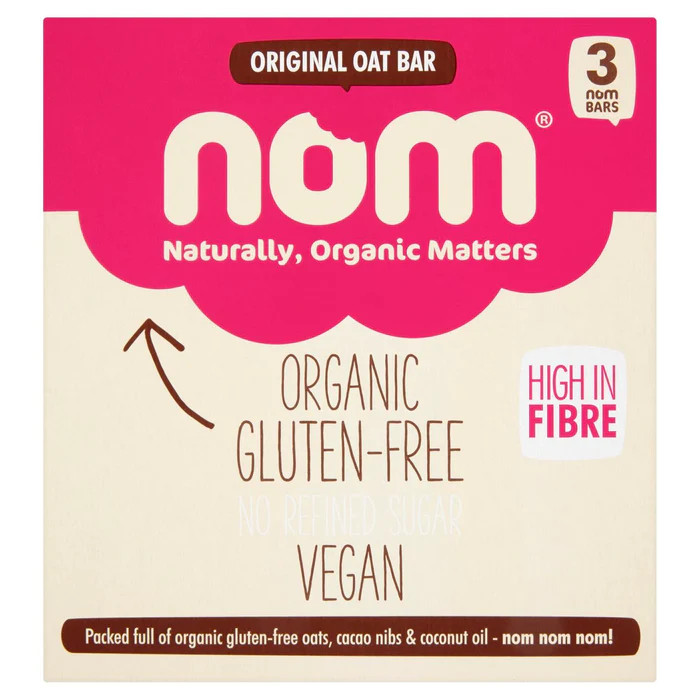 Nom Organic Oat Bar Original 3-Pack 120g