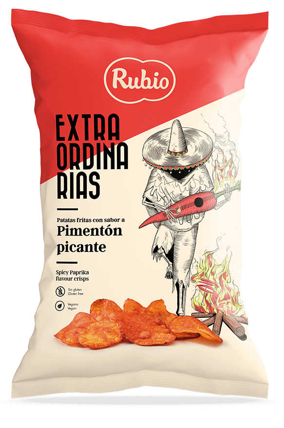 Rubio Spicy Chili Potatischips 110g