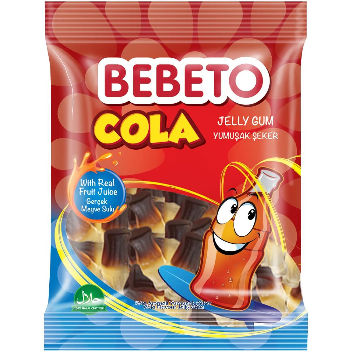 Läs mer om Bebeto Cola Bottles 80g