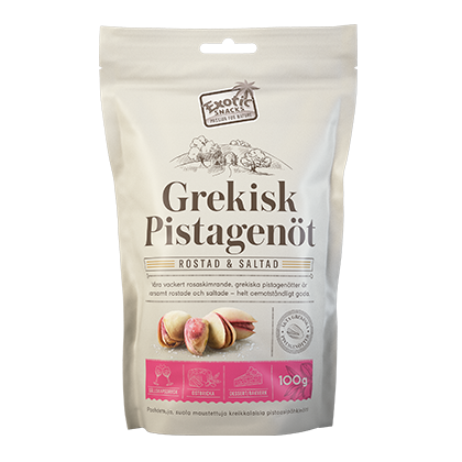 Läs mer om Exotic Snacks Grekisk Pistage Rostad & Saltad 100g