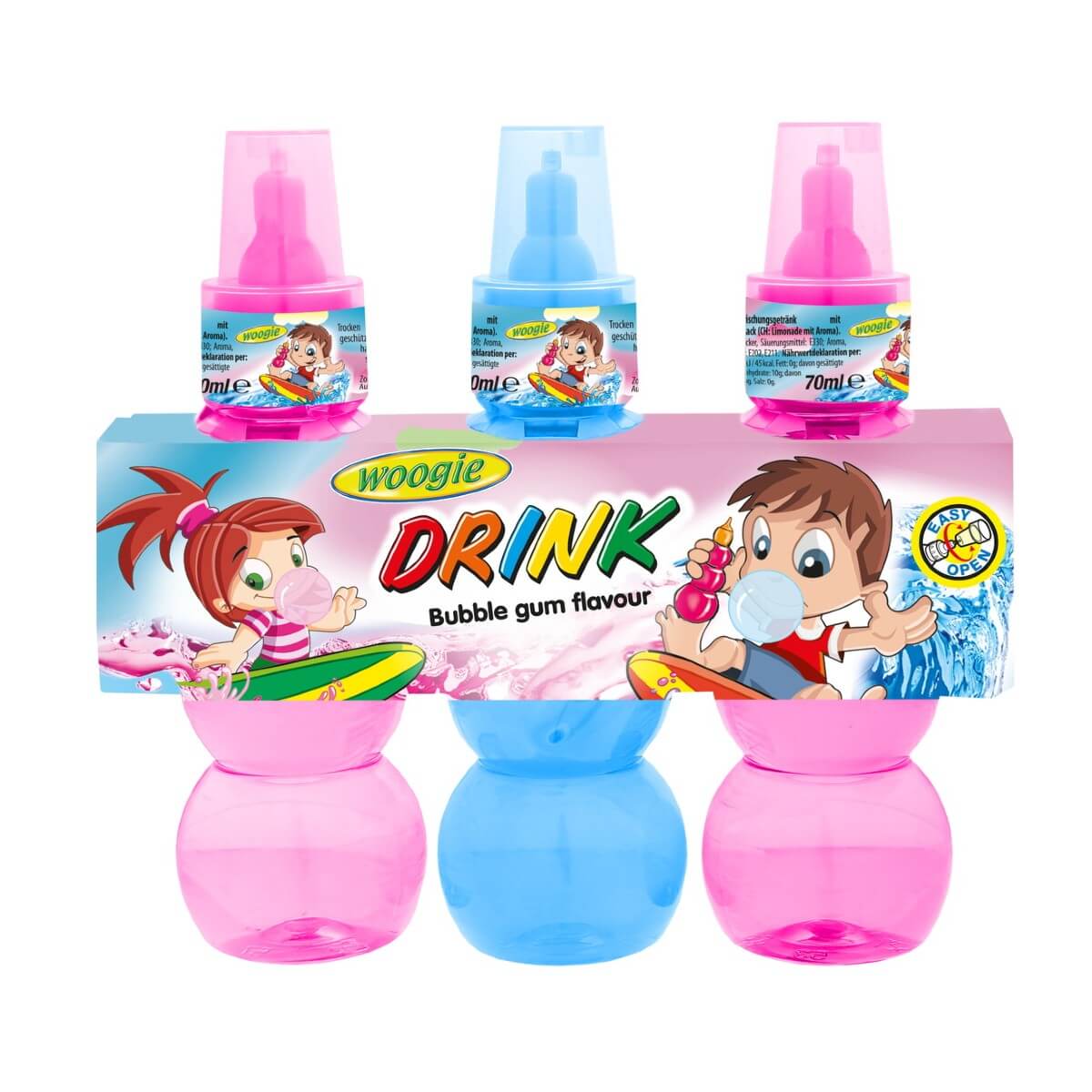 Woogie Drink Bubble Gum 3pack 210ml present/presenttips