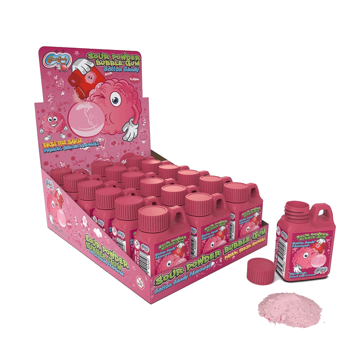 Läs mer om Coco Candy Sour Bubble Gum powder Pink 50g