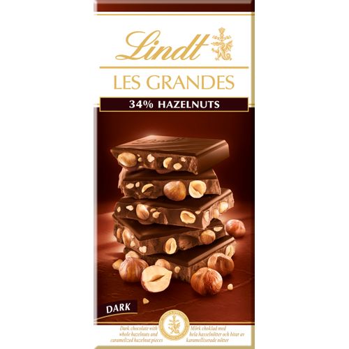Lindt Les Grandes Mörk Hasselnöt 150g