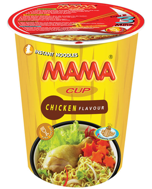 Läs mer om Mama Instant Noodles - Green Curry Chicken Cup 60g
