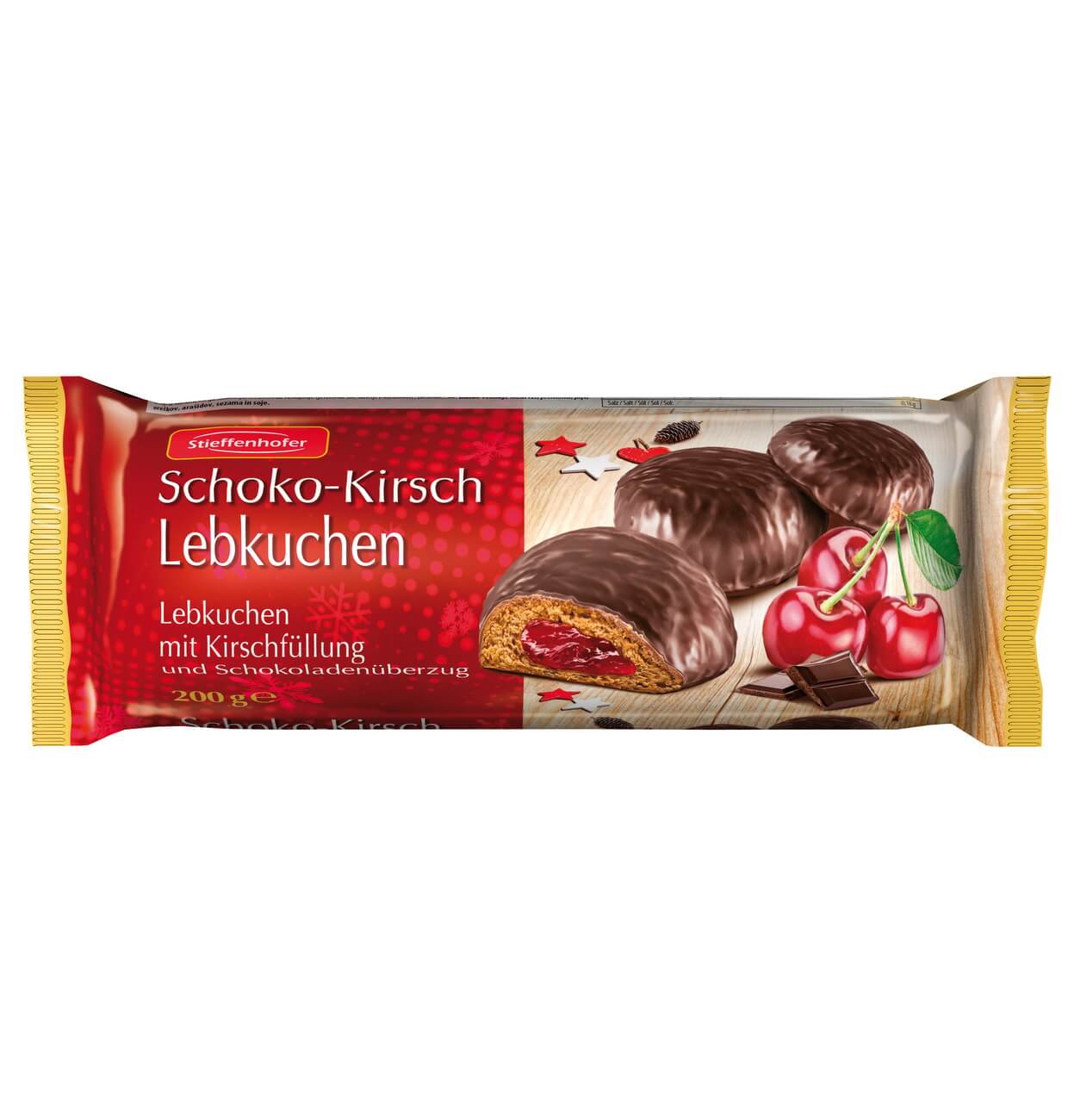 Läs mer om Stieffenhofer - Gingerbread With Chocolate & Cherries 200g