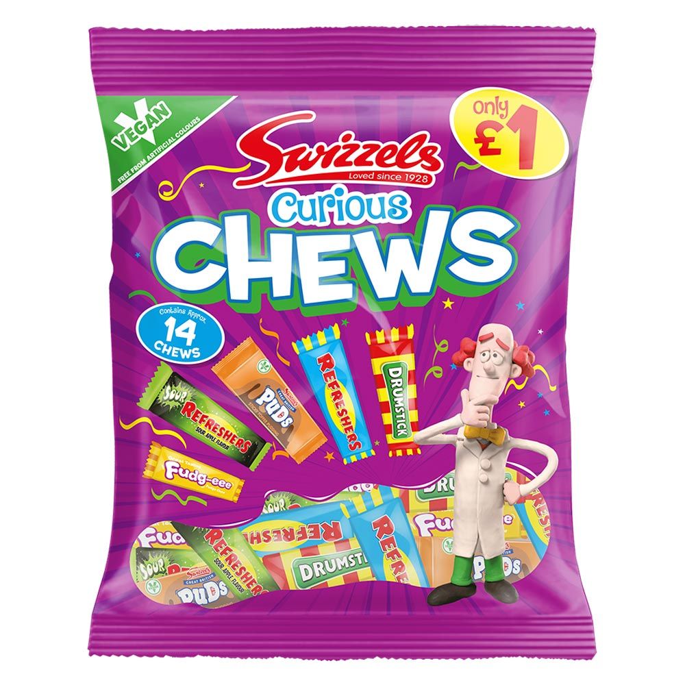 Läs mer om Swizzels Curious Chews 135g