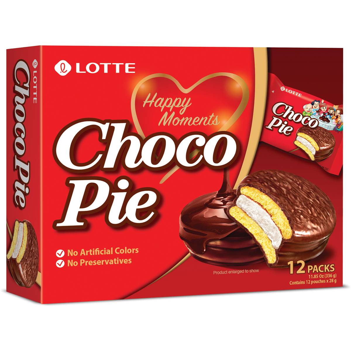 Läs mer om Lotte Choco Pie Marshmallow 336g