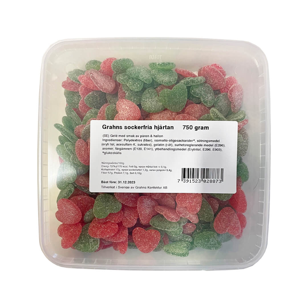 Hjärtan Sockerfria 750g