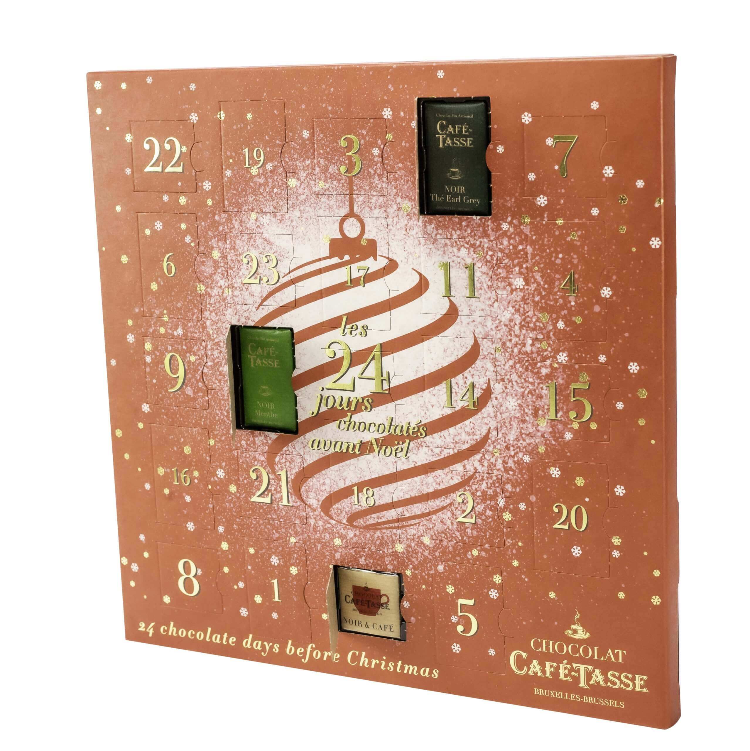 Cafe Tasse - Adventskalender med Belgisk Choklad 168g