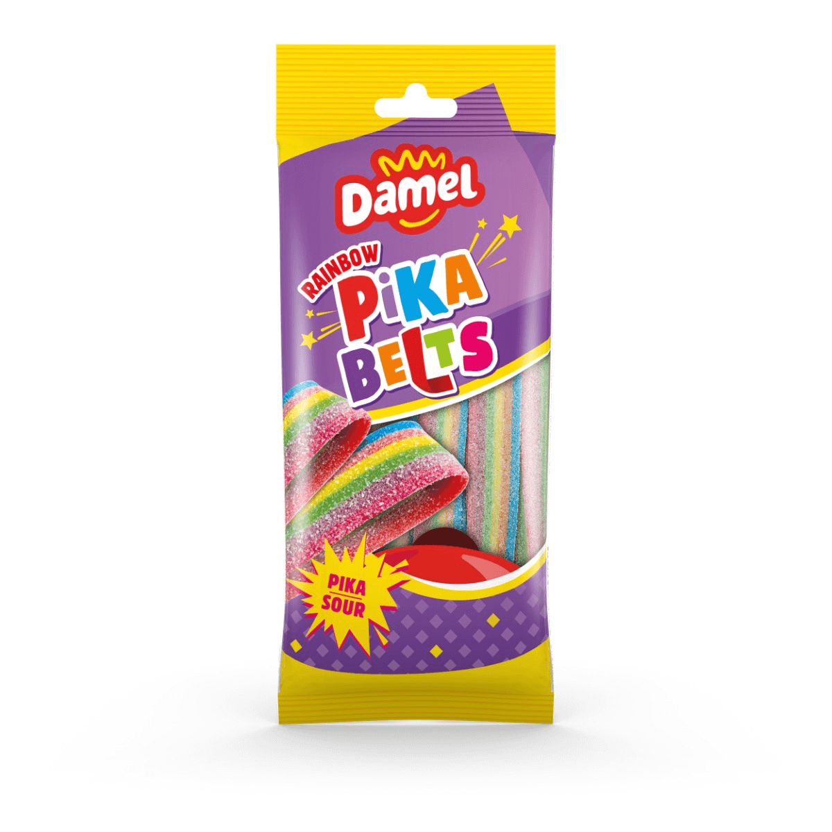 Läs mer om Damel Rainbow Belts Sour 100g