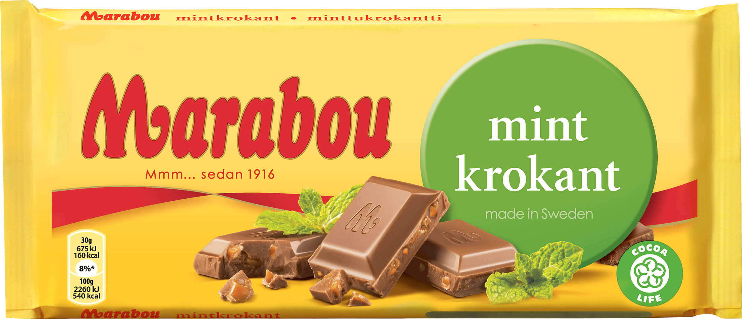 Läs mer om Marabou Mintkrokant 200g