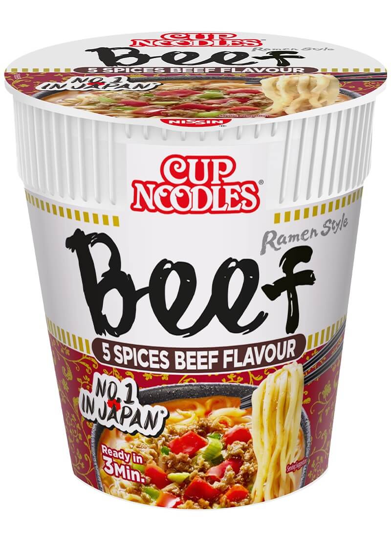 Läs mer om Nissin Cup Noodles 5 Spice Beef Flavour 64g