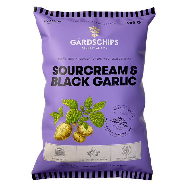 Läs mer om Gårdschips Black Garlic 150g