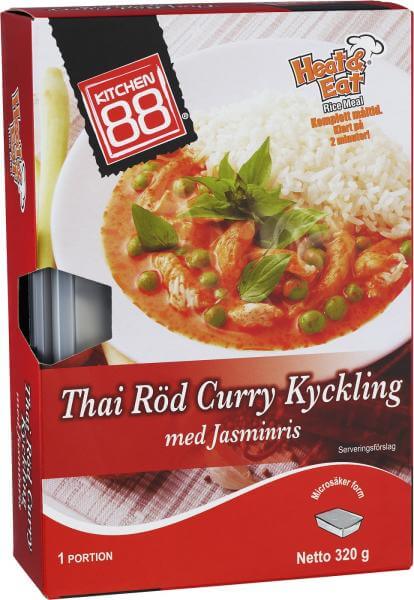 Läs mer om Kitchen 88 - Thai Panang Curry Kyckling med Ris 320g