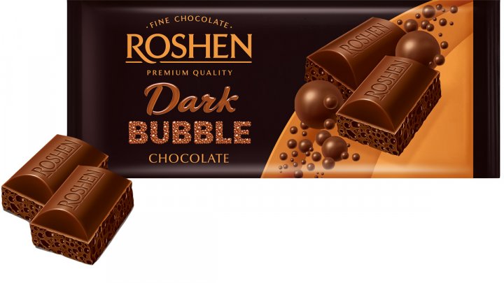 Läs mer om Roshen Bubble Chocolate Dark 80g