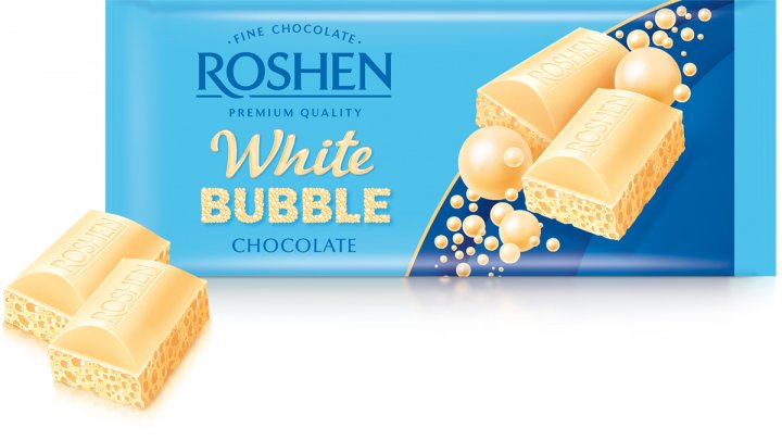 Roshen Bubble Chocolate White 80g