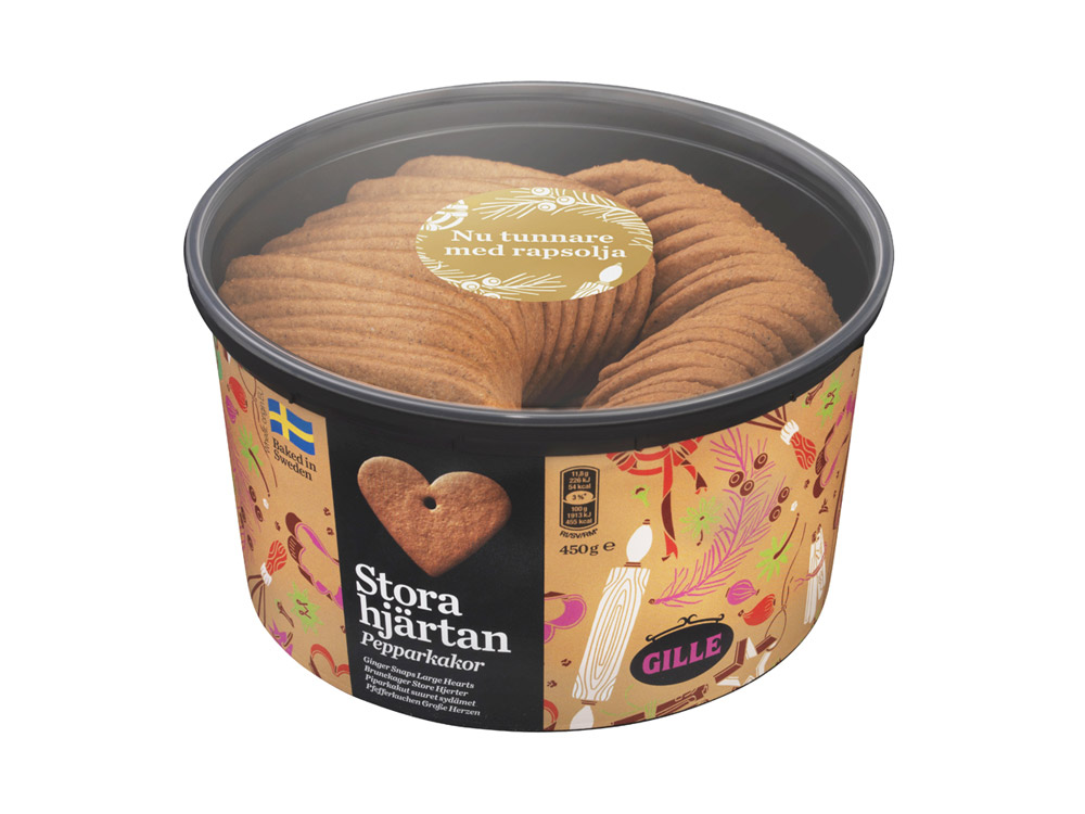 Gille Pepparkakor Stora Hjärtan 450g
