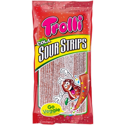 Läs mer om Trolli Sour Strips Cola 85g