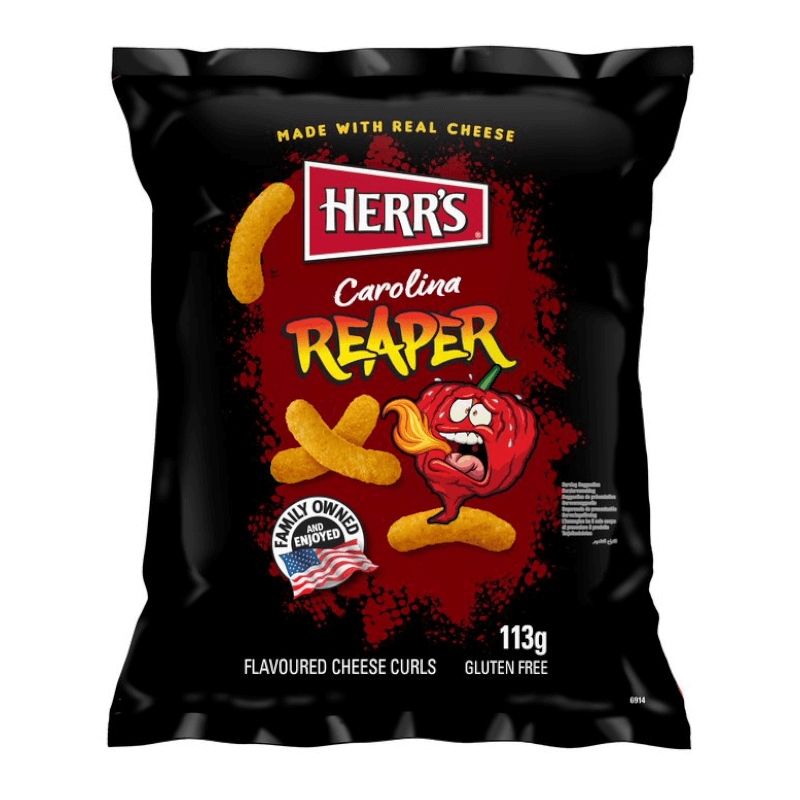 Läs mer om Herrs Carolina Reaper Flavoured Curls 113g