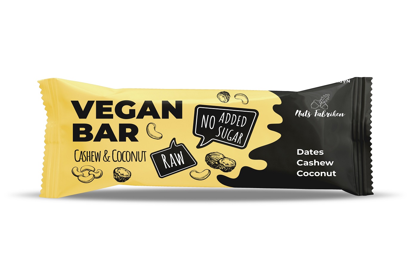 Läs mer om Nuts Fabriken Vegan Bar Cashew & Coconut 40g