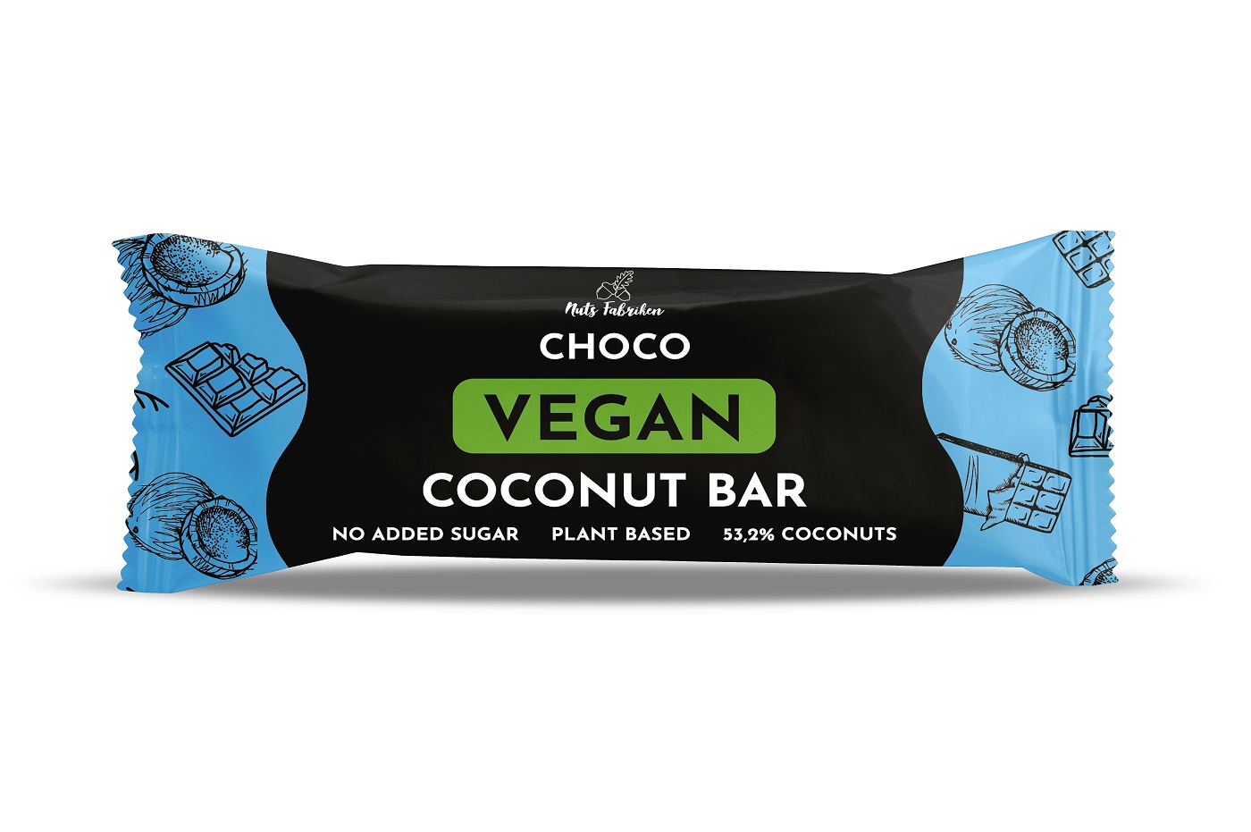 Läs mer om Nuts Fabriken Choco Vegan Coconut Bar 40g