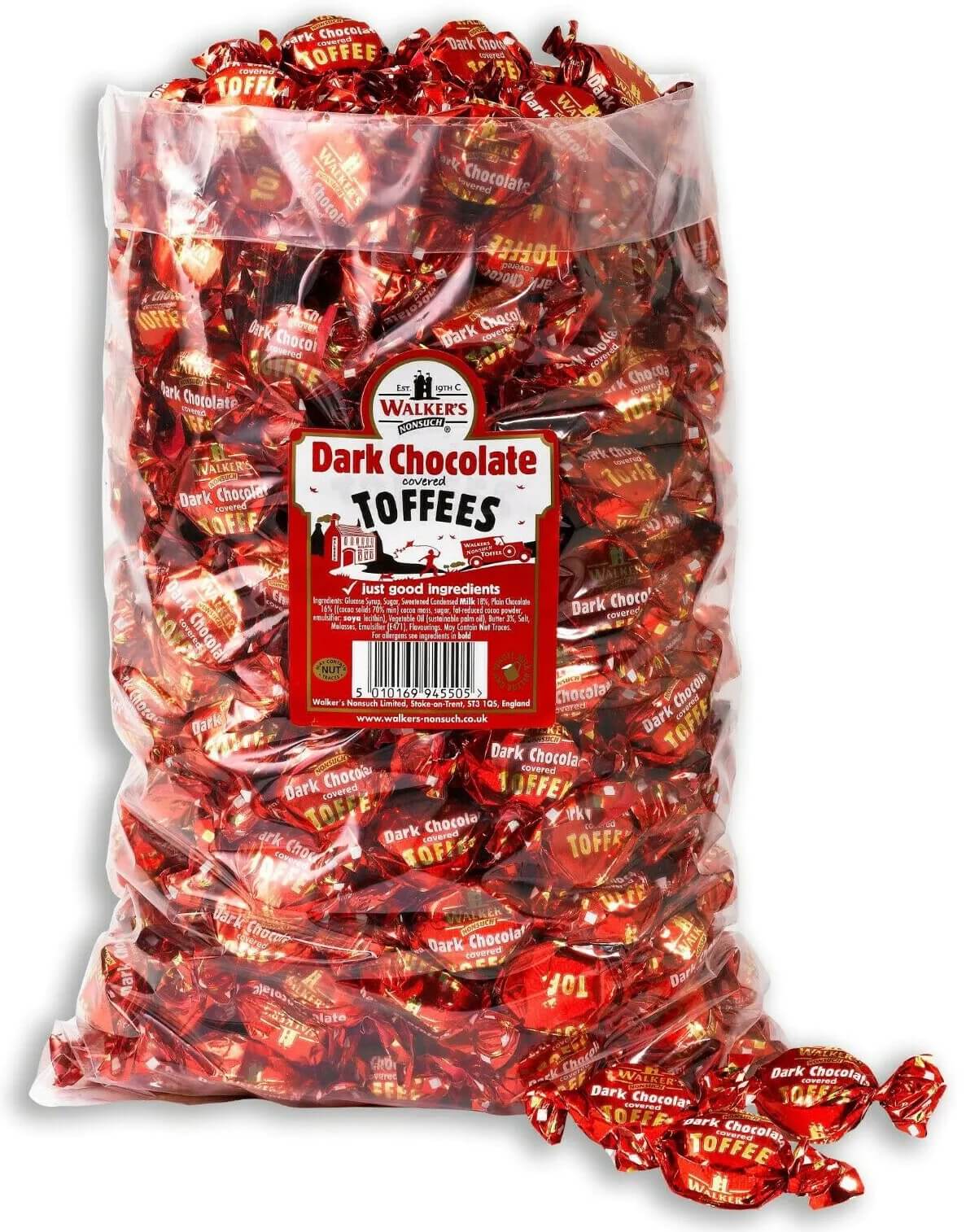 Läs mer om Walkers Dark Chocolate Covered Toffees 2.5kg