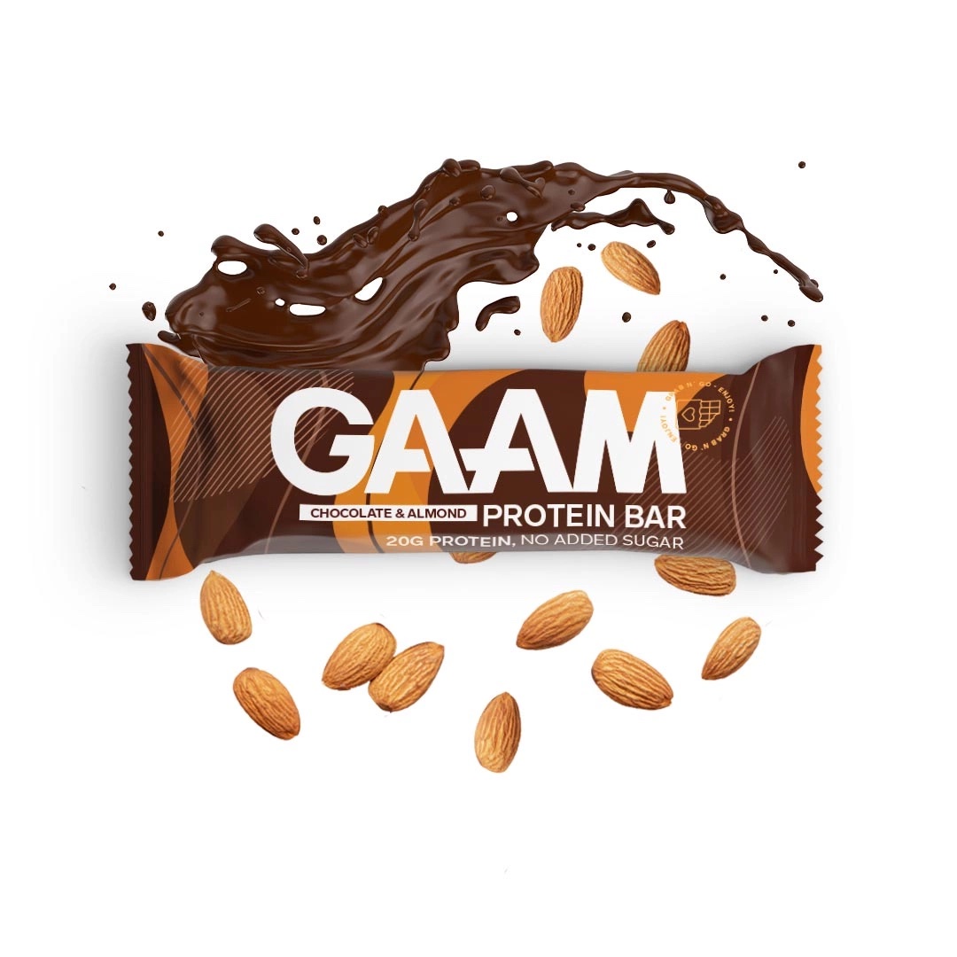 Läs mer om GAAM Protein Bar Chocolate & Almond 55g