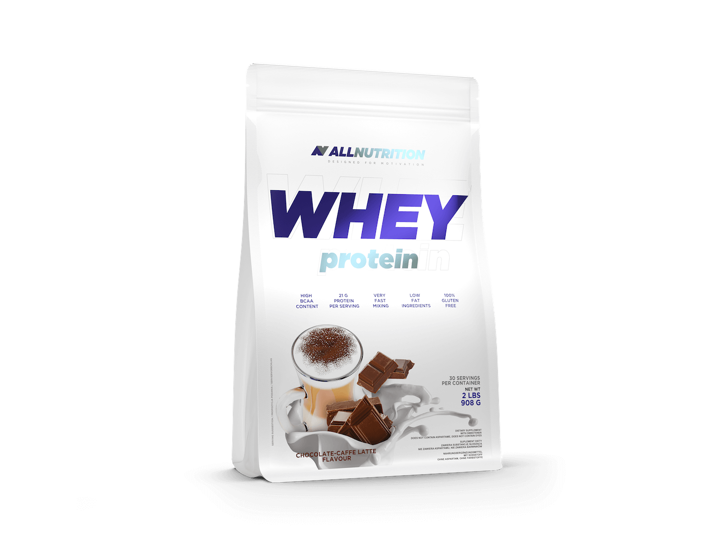 Allnutrition Whey Protein - Caffe Latte Chocolate 908g