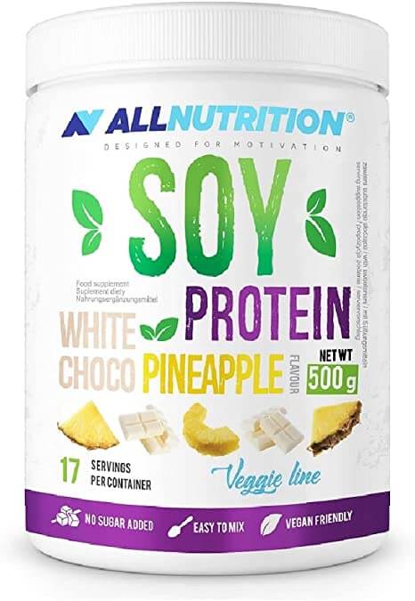Läs mer om Allnutrition Soy Protein - White Chocolate Pineapple 500g
