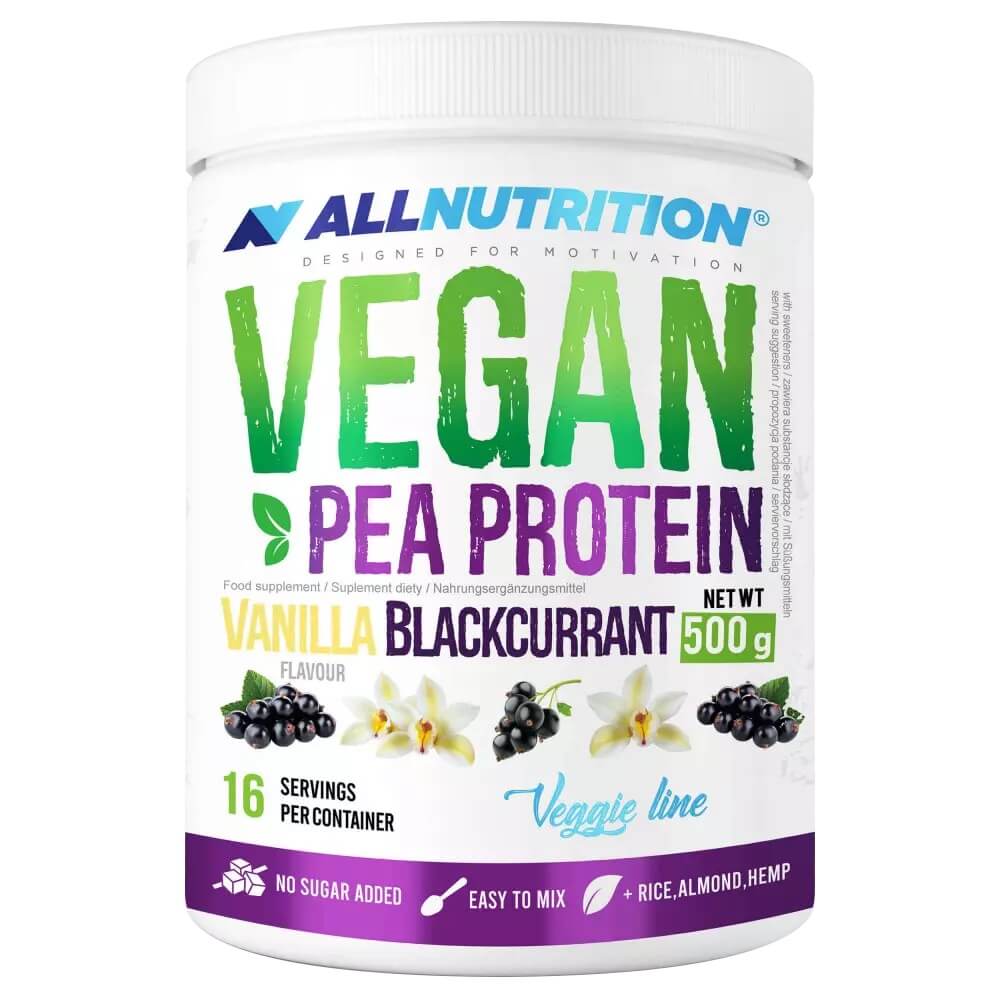Läs mer om Allnutrition Vegan Pea Protein - Vanilla Blackcurrant 500g