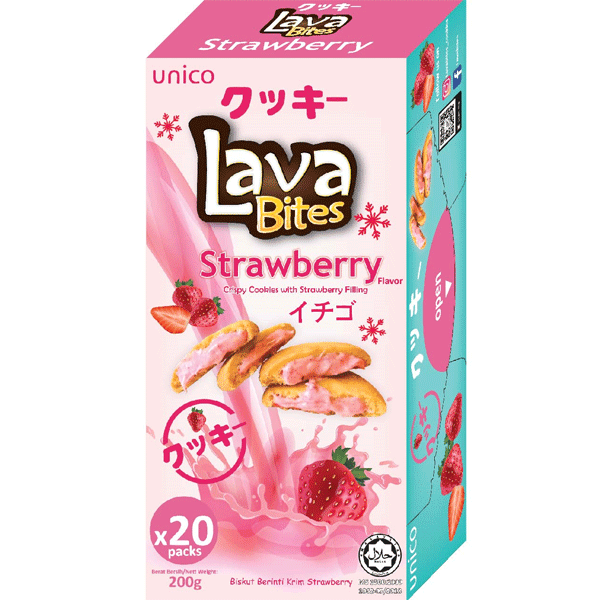 Läs mer om Lava Bites Strawberry Cookies 200g